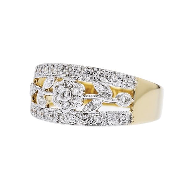 14K Yellow Gold 0.25ctw Diamond Ring