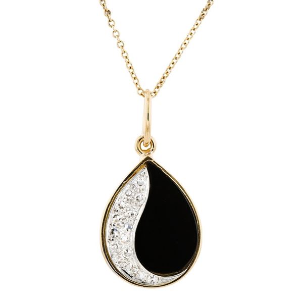 18K Two-Tone Gold 0.25ctw Pendant