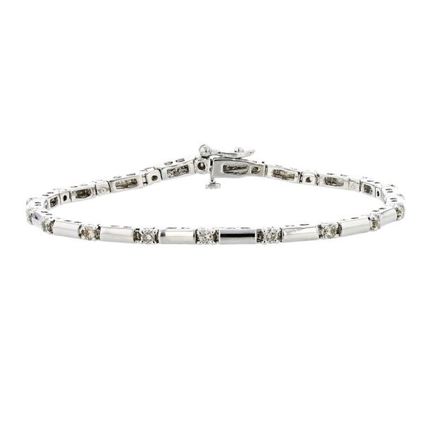 14K White Gold 0.60ctw Diamond Bracelet