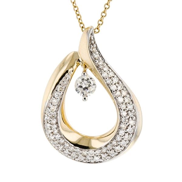 14K Yellow Gold 0.70ctw Diamond Pendant