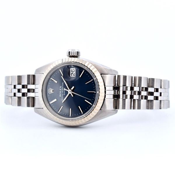 Rolex DateJust SS Blue Index 26 Lady Wristwatch