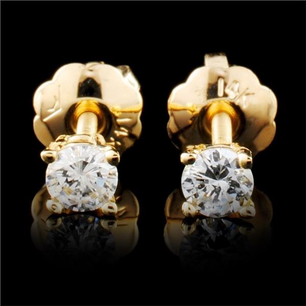 14K Gold 0.15ctw Diamond Earrings