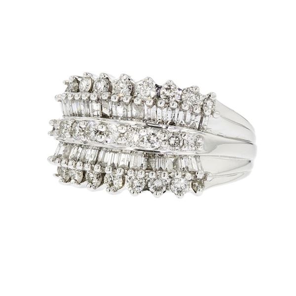 18K White Gold 0.95ctw Diamond Ring