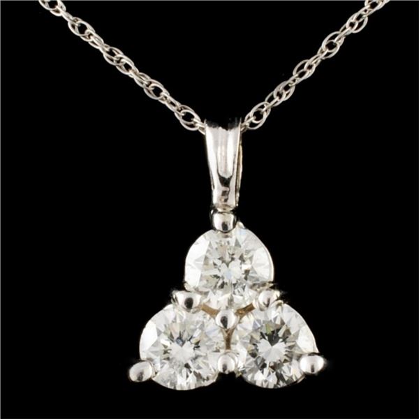14K Gold 1.10ctw Diamond Pendant