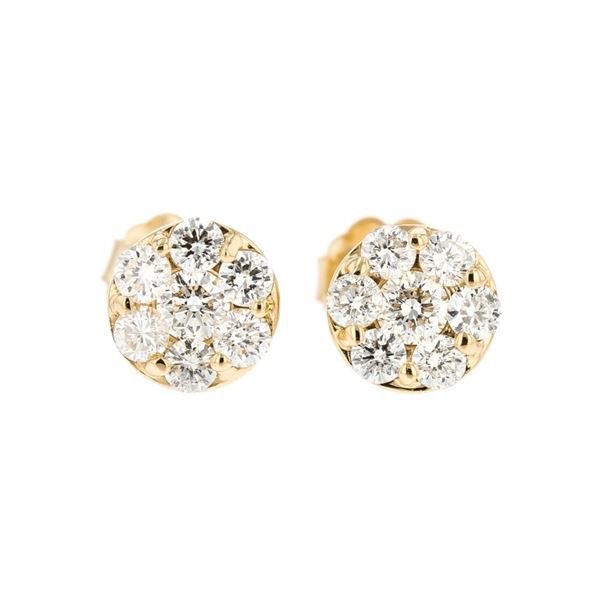 14K Yellow Gold 0.35ctw Diamond Earrings