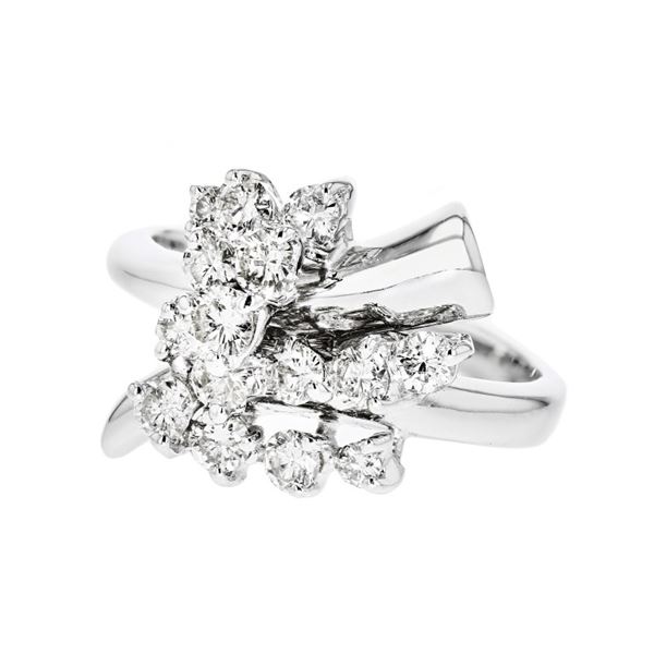 14K White Gold 0.55ctw Diamond Ring