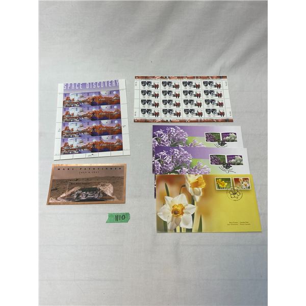 USPS Space Discovery & Canada Post Mint Stamp Sheets with FDCs