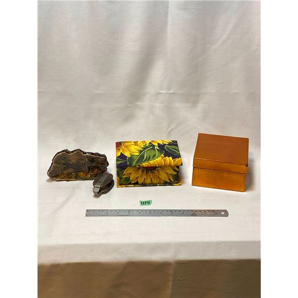 Vintage Trinket Boxes, Hand-Painted Bracket Fungus & Pulley