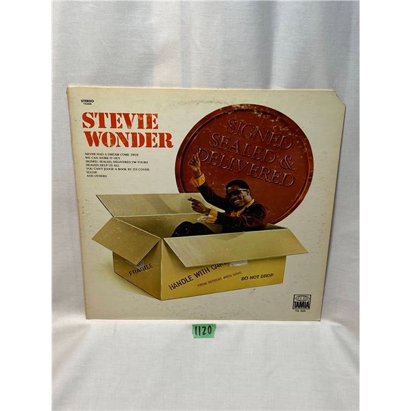 Stevie Wonder Signed Sealed & Delivered Vinyl LP Tamla TS304