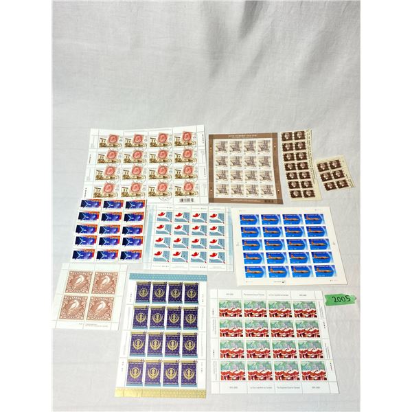 Canada & US Mint Postage Stamp Sheets Lot