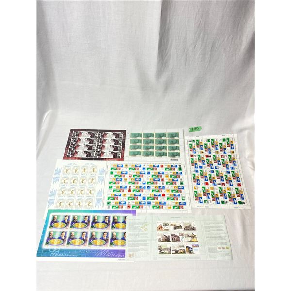 Canadian Commemorative Mint Stamp Sheets Lot