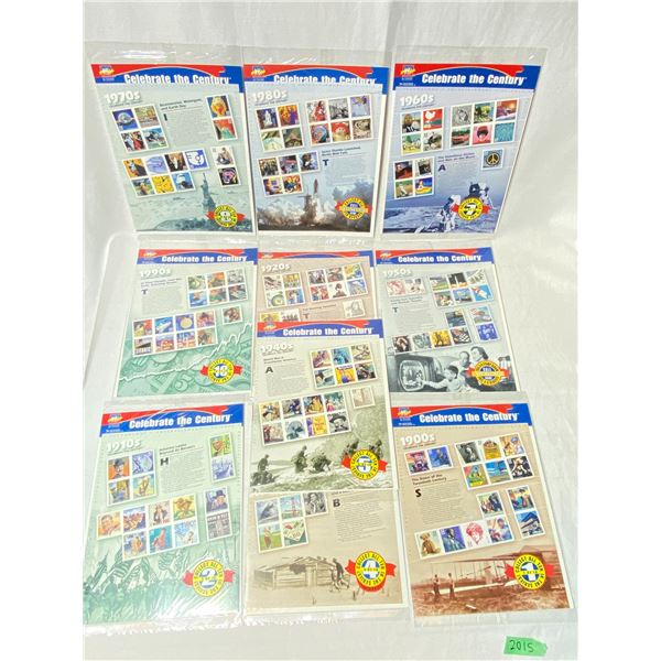 USPS Celebrate the Century Complete 10-Sheet Stamp Set