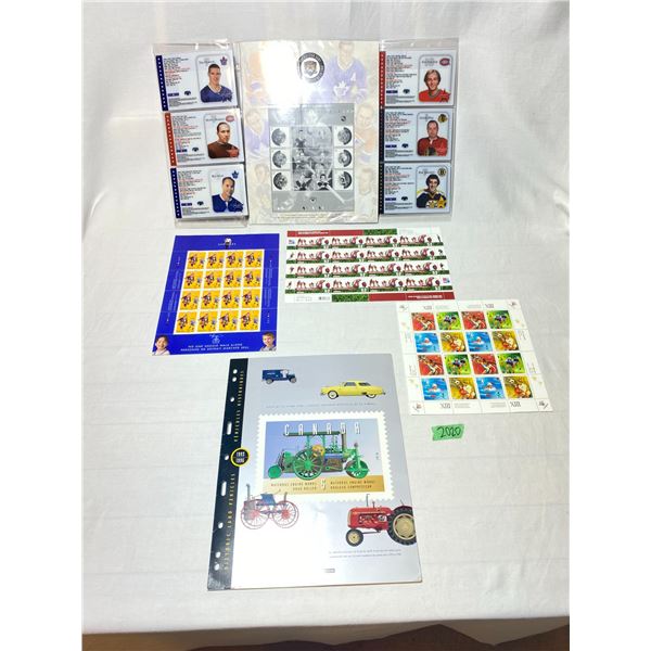 Canada Post Commemorative Stamp Sheets and Vehicle Album Collection