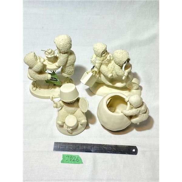 Group of 4 Dept 56 Snowbabies Figurines