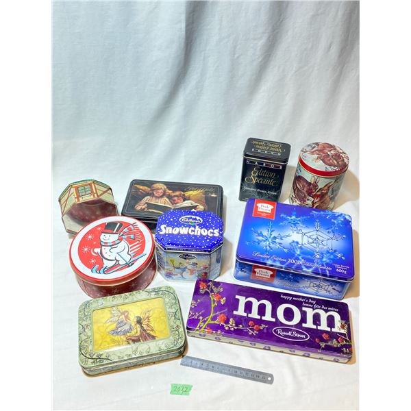 Collection of Assorted Decorative Advertising Tins