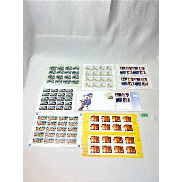 Canada Post & USPS Commemorative Stamp Sheets & FDCs