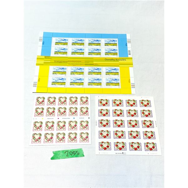 Canada & US Mint Postage Stamp Sheets Lot