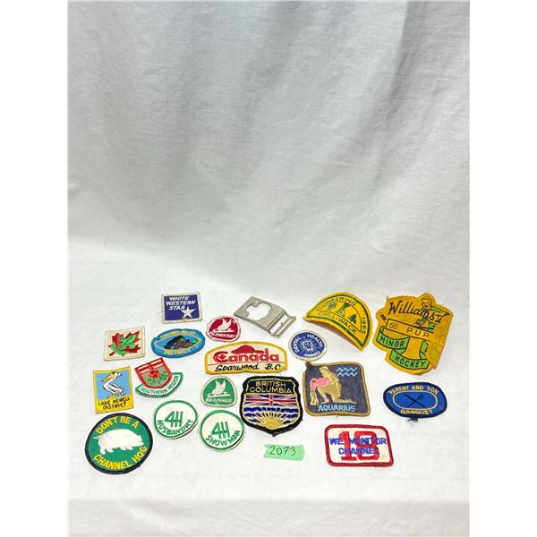 Vintage Canadian Embroidered Patches & Buckle Lot