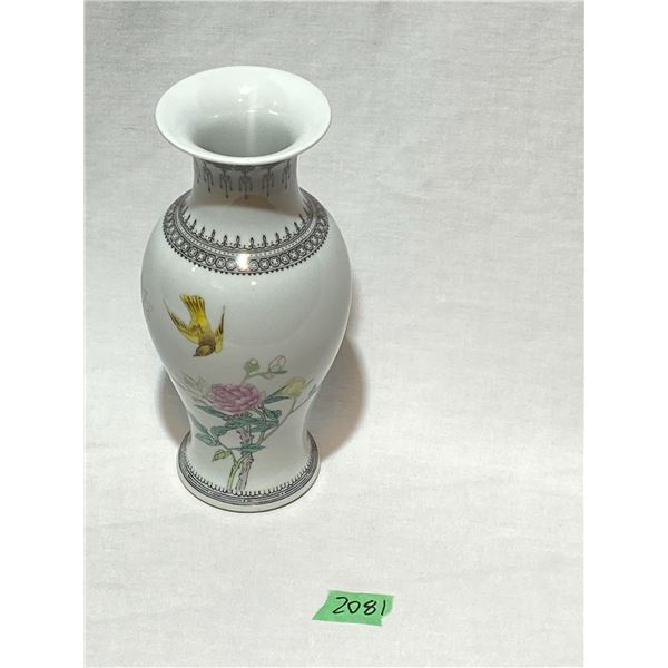 Chinese Porcelain Bird and Floral Baluster Vase