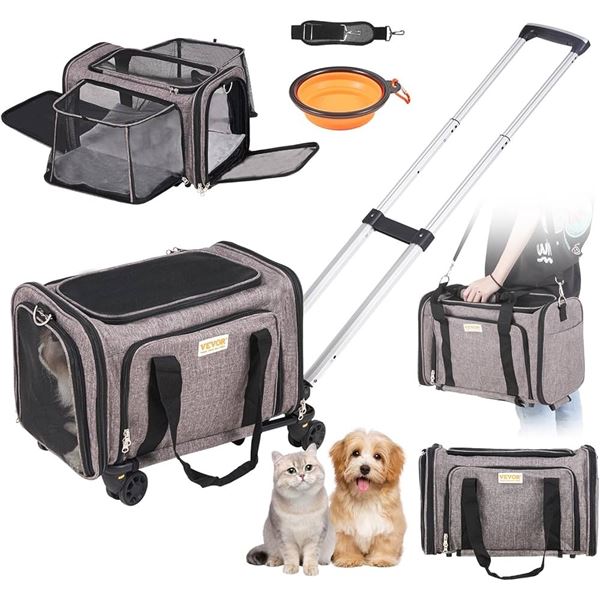 Brand New - VEVOR Pet Carrier with Wheels JW-XB21212550(218)