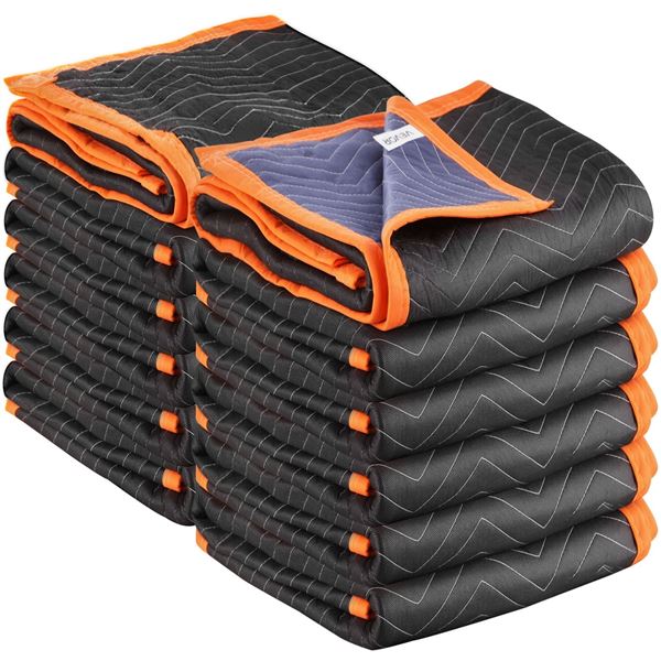 Brand New - Moving Blankets Lot of 12 - 80"x72"