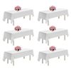 Image 1 : Brand New - Brand New White Rectangular Polyester Tablecloths – 60 x 102 Inches