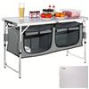 Image 1 : Brand New - Brand New VEVOR Adjustable Folding Camping Kitchen Table – 47.2 Inches