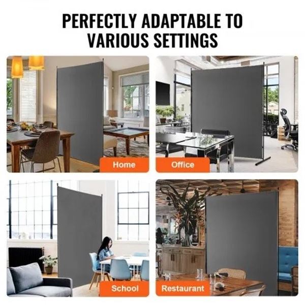 Brand New - Brand New VEVOR 6FT Freestanding Privacy Room Divider – Grey