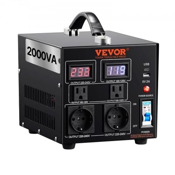 Brand New - Brand New VEVOR 2000W Step Up & Step Down Voltage Converter Transformer