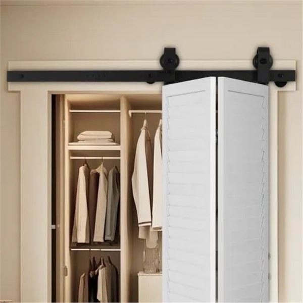 Brand New - Brand New VEVOR 40-Inch Bi-Folding Sliding Barn Door Hardware Kit