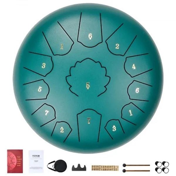 Brand New - Brand New VEVOR 12-Inch C Major Steel Tongue Drum – Green