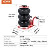 Image 2 : Brand New - Brand New VEVOR 3-Ton Triple-Bag Pneumatic Air Jack – Red