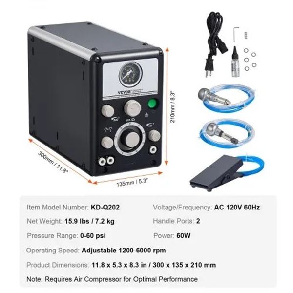Brand New - Brand New VEVOR 60W Pneumatic Jewelry Engraving Machine