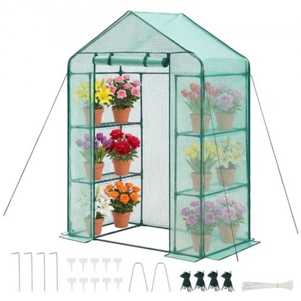 Brand New - Brand New VEVOR Walk-In Greenhouse with Shelves – 55.5 x 28.3 x 78.7 Inches