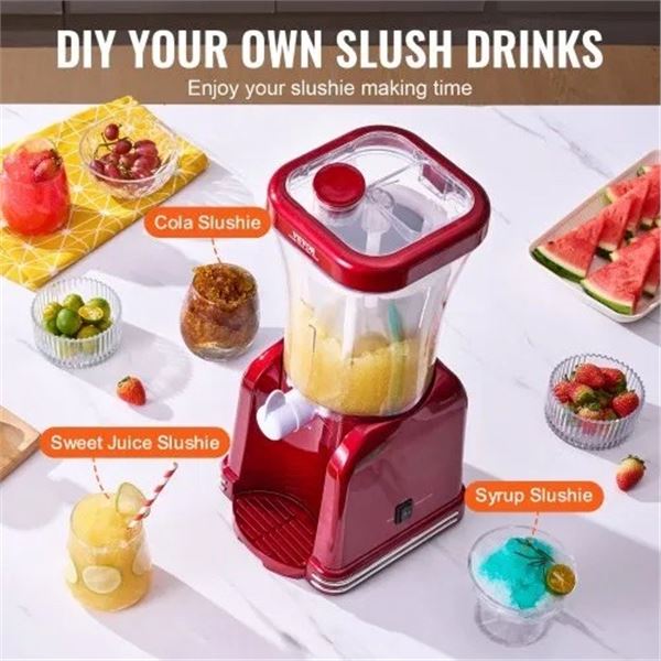 Brand New - Brand New VEVOR 32-Oz Home Slushy and Frozen Drink Machine – Red
