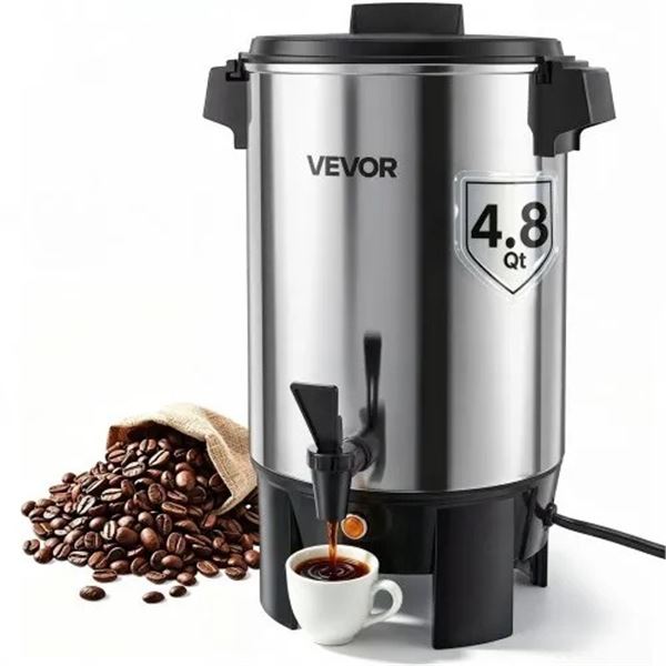 Brand New - Brand New. VEVOR 30-Cup Commercial Electric Coffee Urn 4.5L