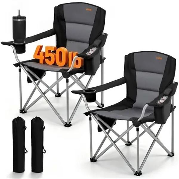Brand New - Brand New VEVOR Oversized Folding Camping Chair Set 450 lb Capacity