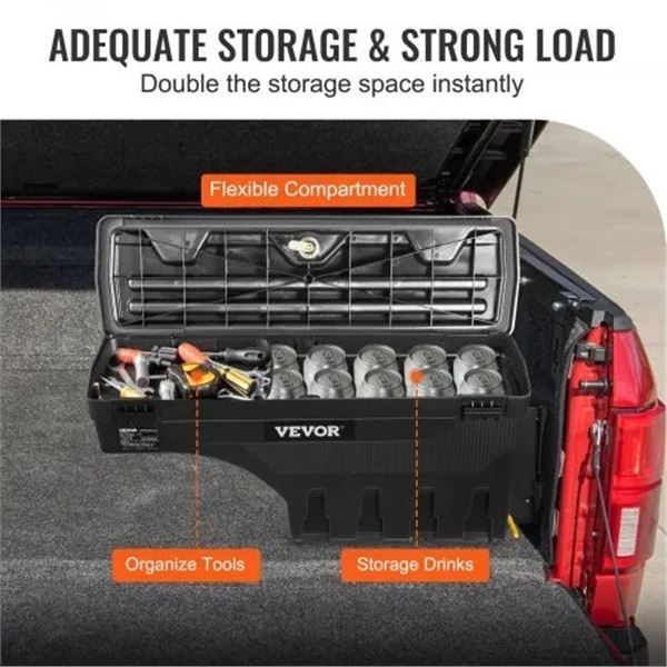 Brand New - Brand New VEVOR Truck Bed Storage Tool Box – Silverado/Sierra Passenger Side Bl