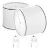 Image 1 : Brand New - Brand New VEVOR Linen Lamp Shades 11 x 13 x 10 Inch – White with Black Edge