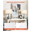 Image 3 : Brand New - Brand New VEVOR Linen Lamp Shades 11 x 13 x 10 Inch – White with Black Edge