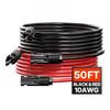 Image 1 : Brand New - Brand New VEVOR 50FT 10AWG Solar Panel Extension Cable – Red & Black