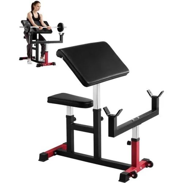 Brand New - Brand New VEVOR Adjustable Preacher Curl Bench – 440 LB Capacity