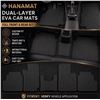 Image 3 : Brand New - Brand New HanaMat Dual-Layer EVA Car Mat Set for Mid-Size SUVs – Black