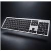 Image 3 : Brand New - Brand New Ultra-Slim Bluetooth 3.0 Wireless Keyboard – Silver, Full-Size with N