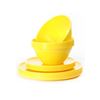 Image 1 : Brand New - Brand New Younggever 18-Piece Plastic Dinnerware Set – Yellow