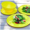 Image 4 : Brand New - Brand New Younggever 18-Piece Plastic Dinnerware Set – Yellow