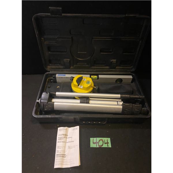 Tri-pod with levels in carrying case