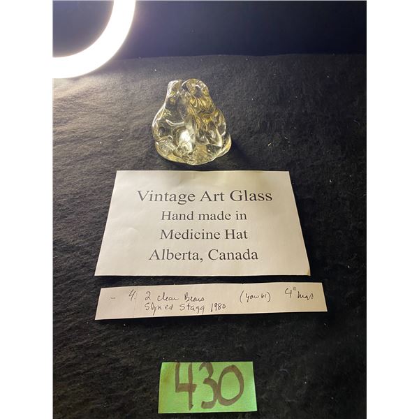 clear glass bears