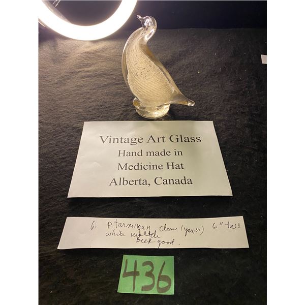 Clear/white bird ornament