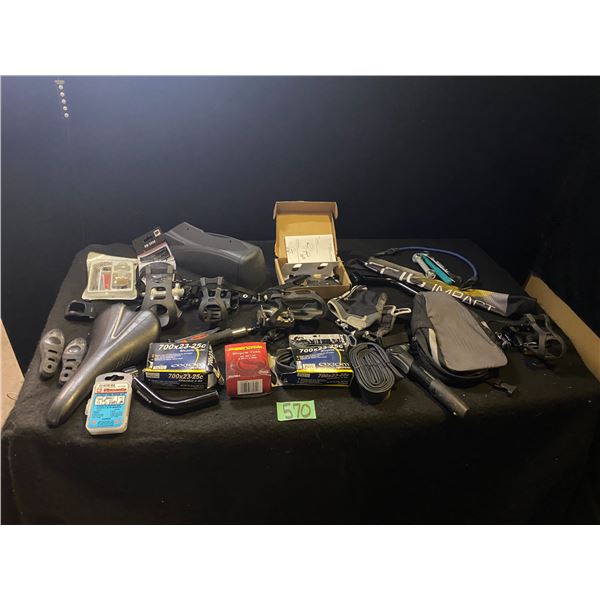 Huge lot of assorted bicycle parts
